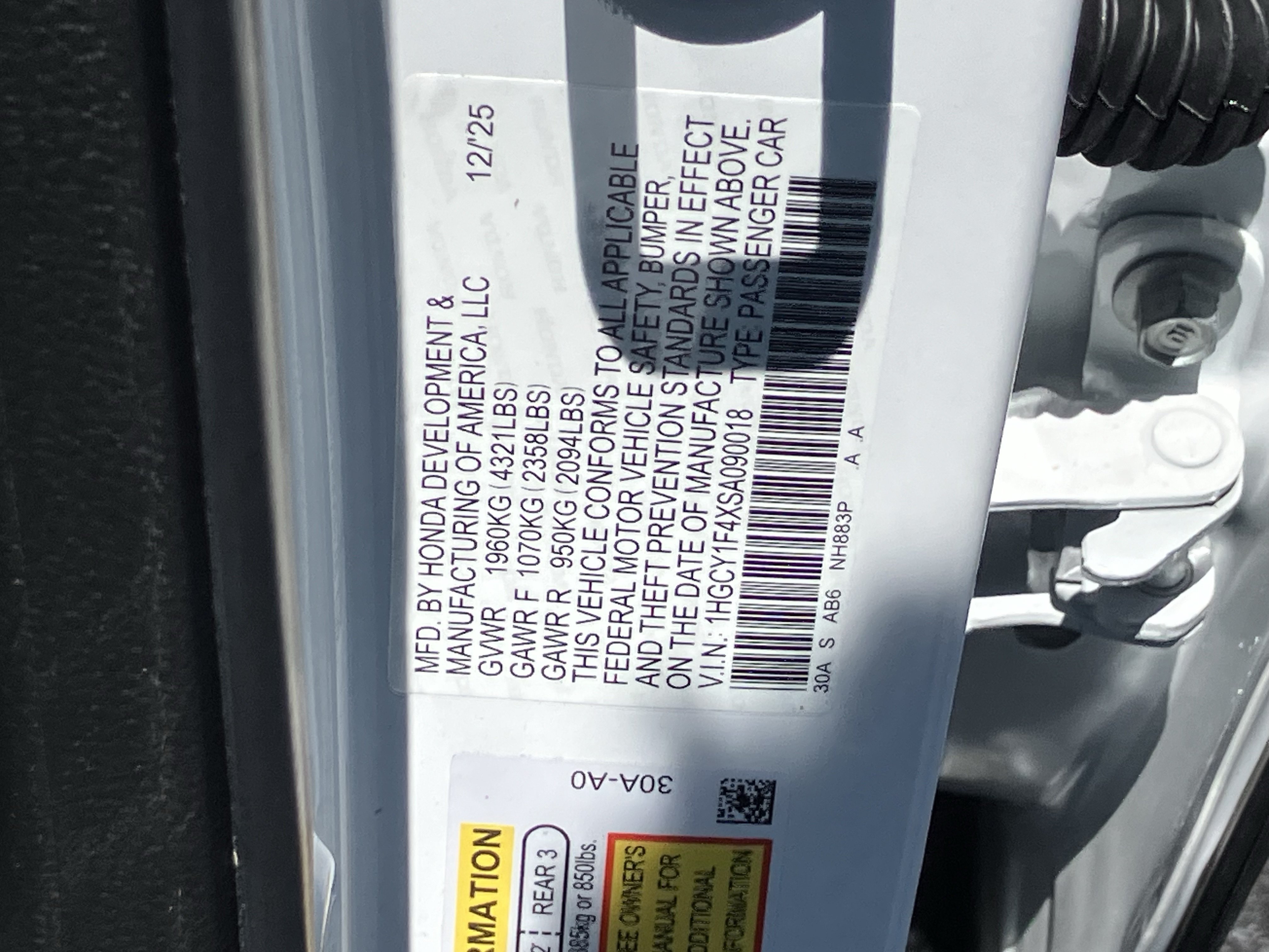 Used 2025 Honda Accord SE image 30