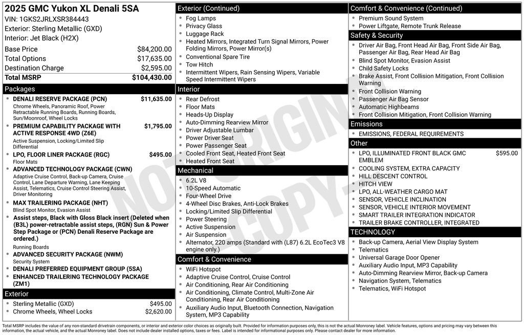 New 2025 GMC Yukon XL Denali w/ Denali Reserve Package image 40