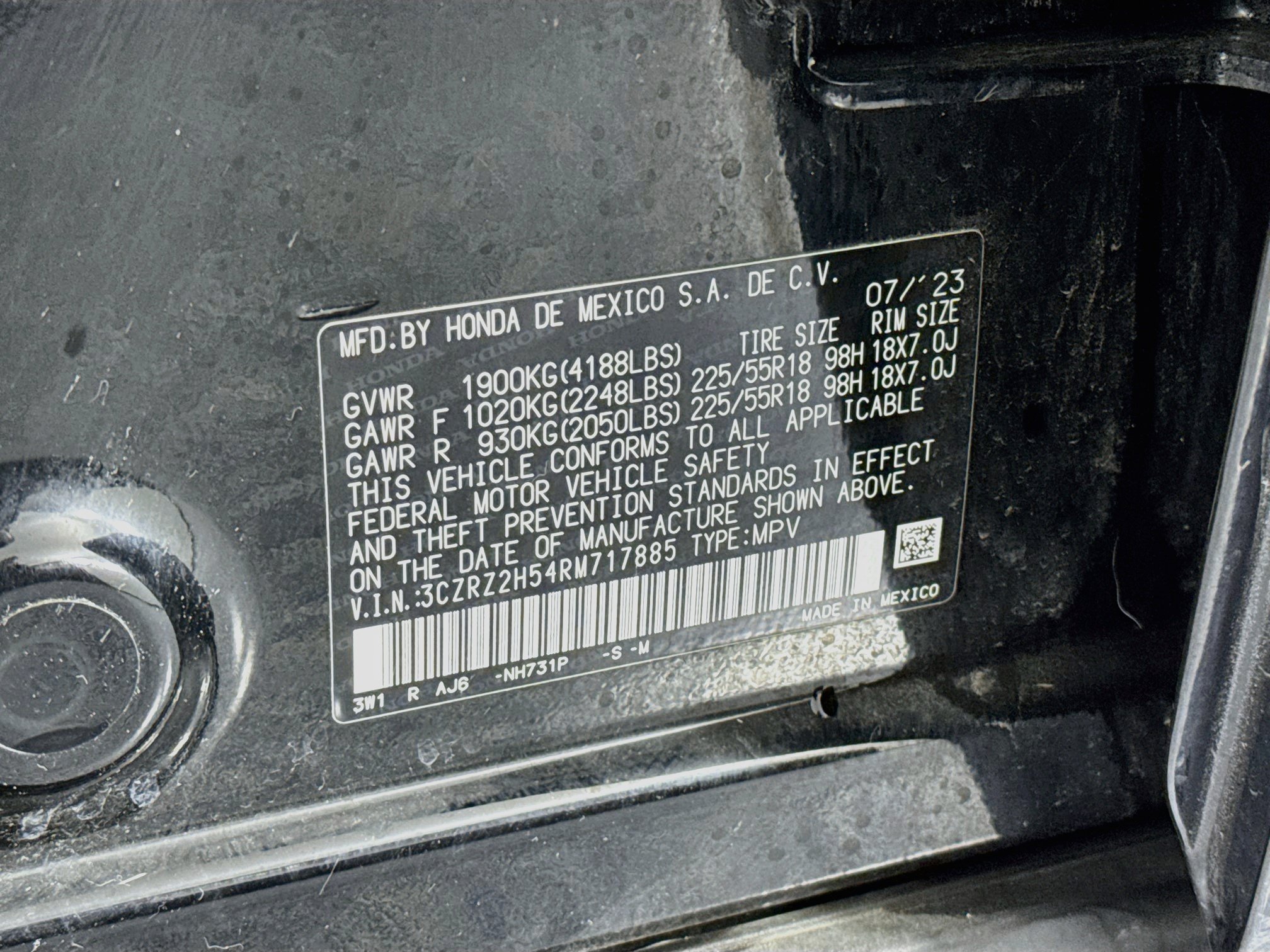 Certified 2024 Honda HR-V Sport image 30