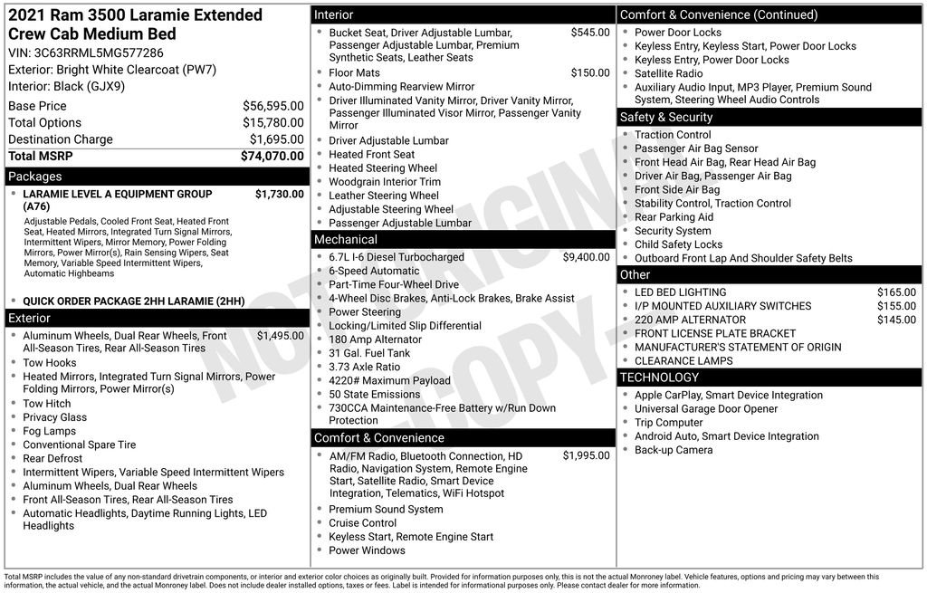 Used 2021 RAM 3500 Laramie image 11