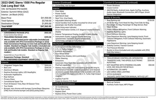 Certified 2023 GMC Sierra 1500 Pro w/ Convenience Package AWD/4WD image 6