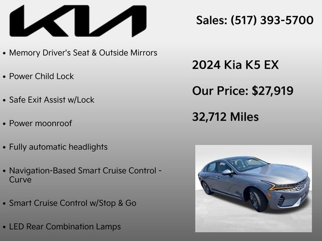 Used 2024 Kia K5 EX w/ EX Premium Package FWD image 21
