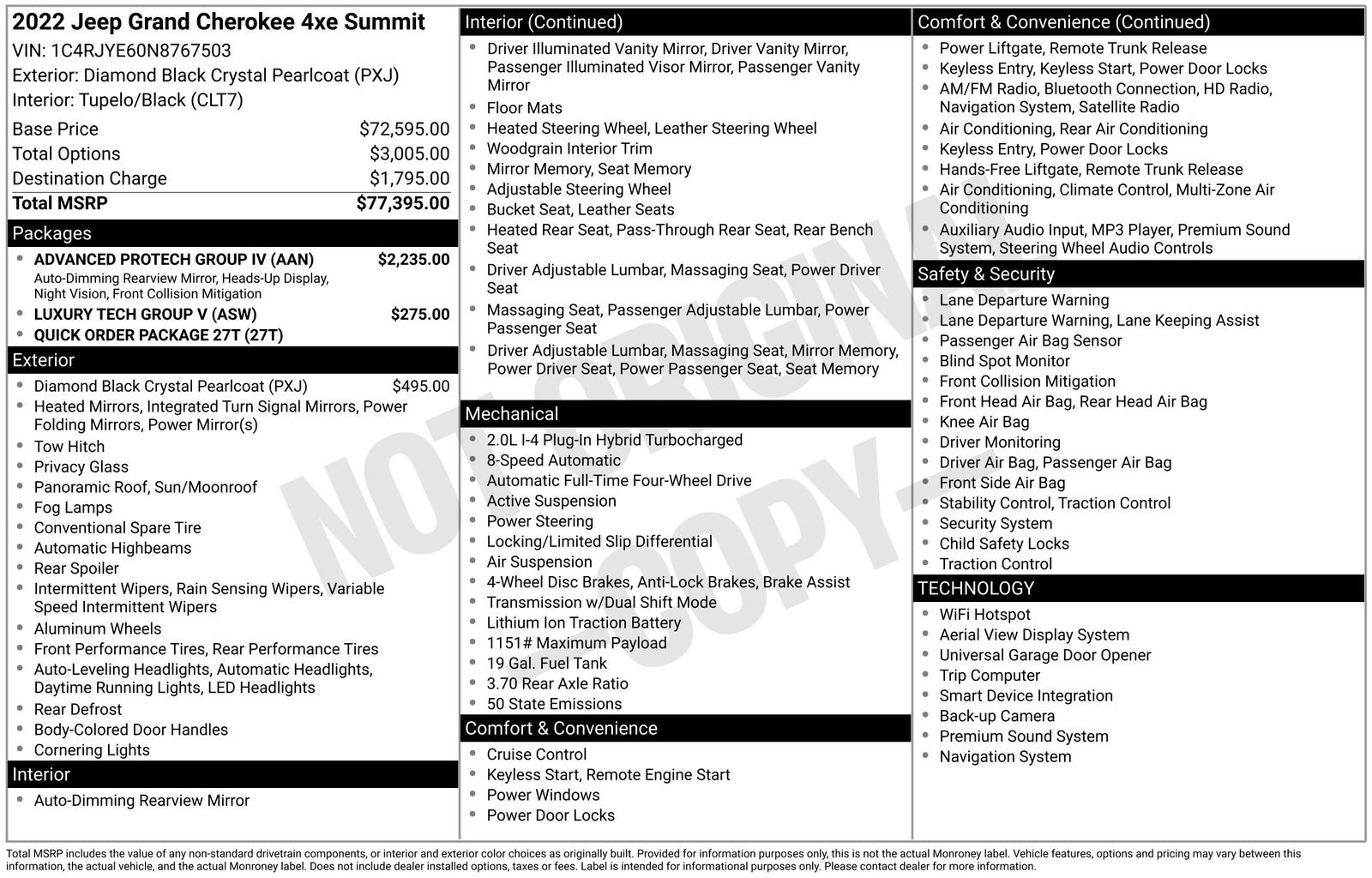 Used 2022 Jeep Grand Cherokee Summit w/ Advanced Protech Group IV AWD/4WD image 45