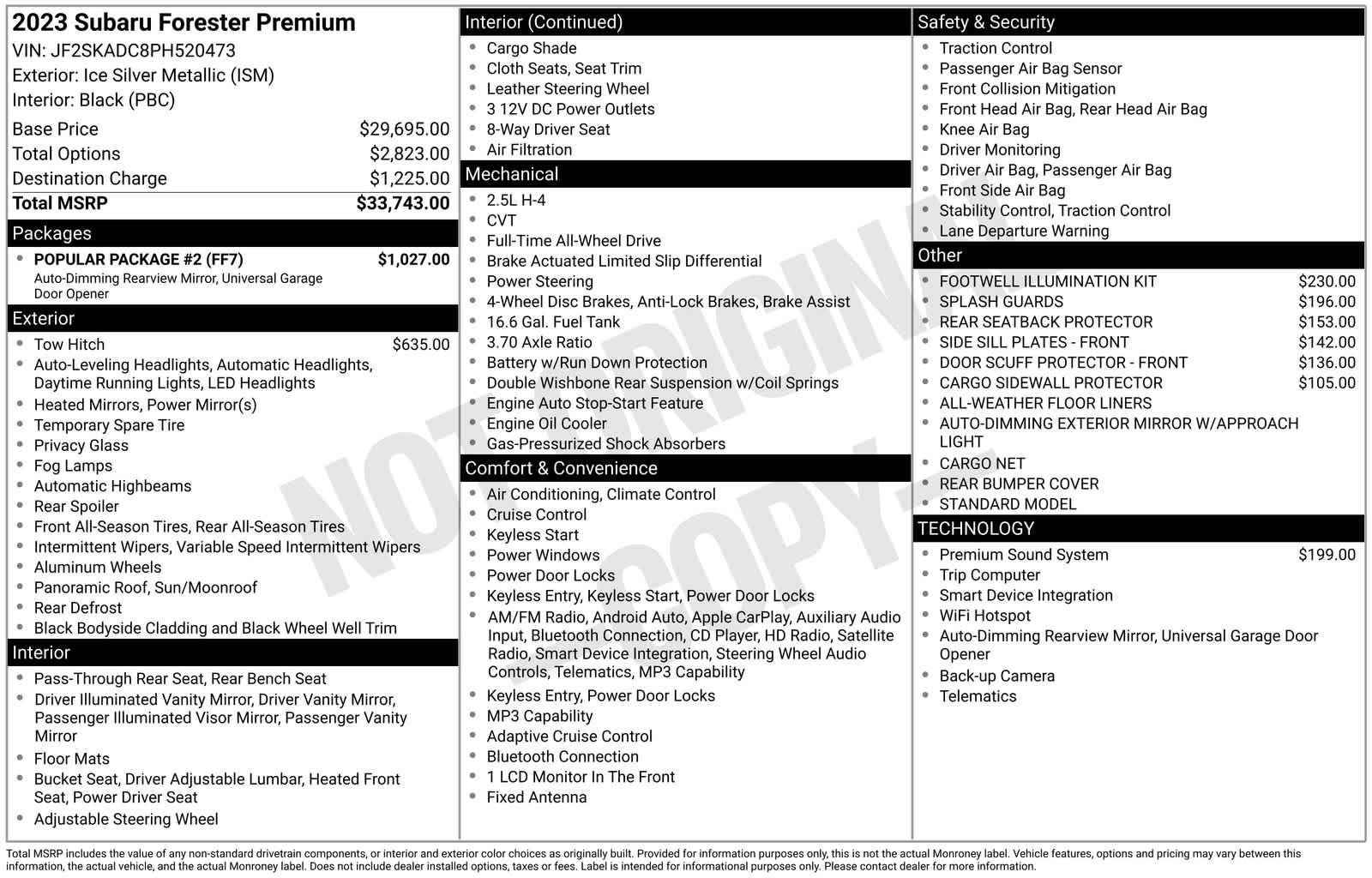 Used 2023 Subaru Forester Premium w/ Popular Package #2 AWD/4WD image 6