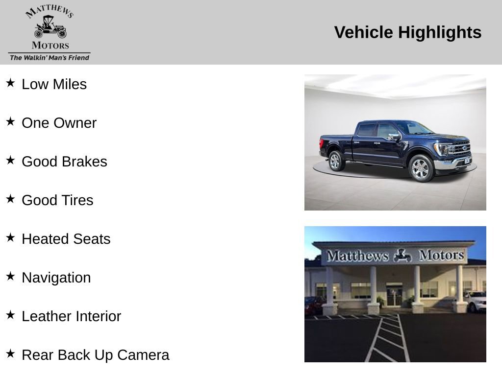 Used 2021 Ford F150 Lariat w/ Equipment Group 502A High image 14