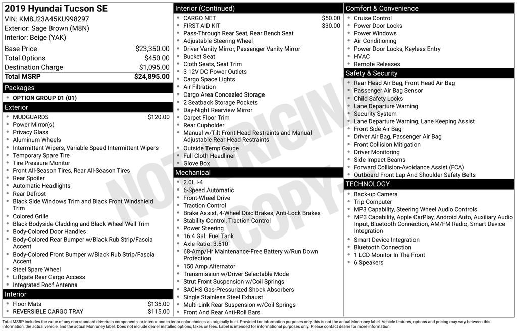 Used 2019 Hyundai Tucson SE FWD image 39