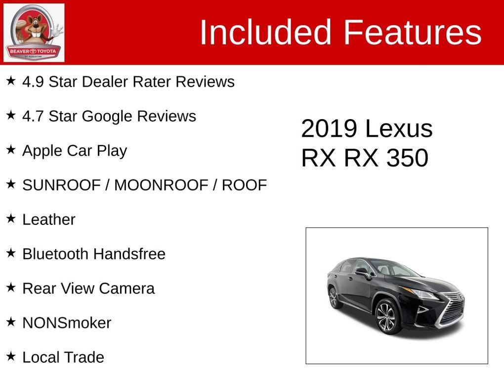 Used 2019 Lexus RX 350 FWD w/ Premium Package image 4