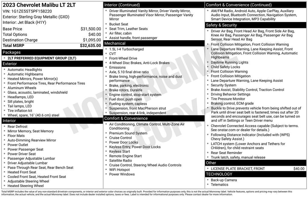 Used 2023 Chevrolet Malibu LT image 24