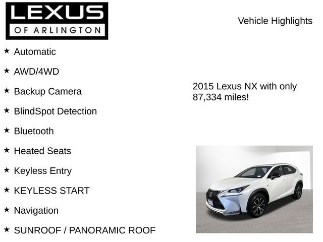 Used 2015 Lexus NX 200t F Sport image 7