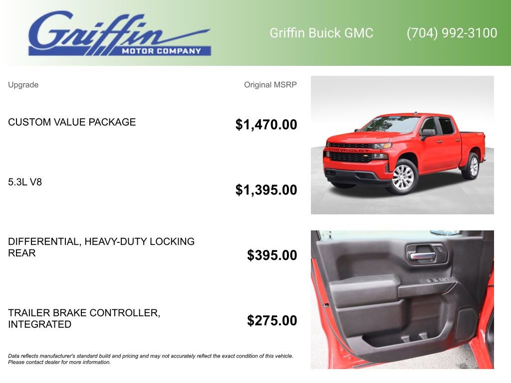 Certified 2020 Chevrolet Silverado 1500 Custom w/ Custom Value Package AWD/4WD image 6