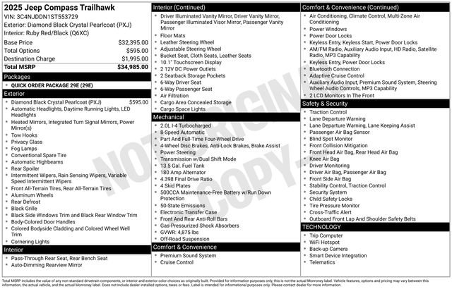 Used 2025 Jeep Compass Trailhawk image 35