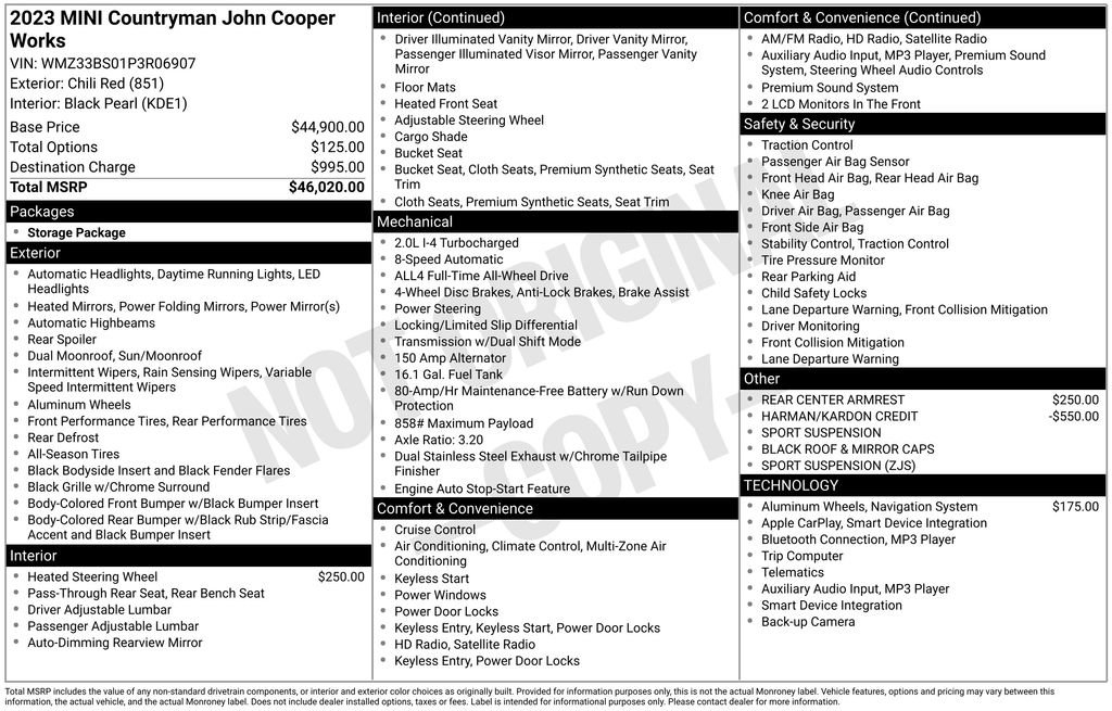 Used 2023 MINI Cooper Countryman John Cooper Works image 6