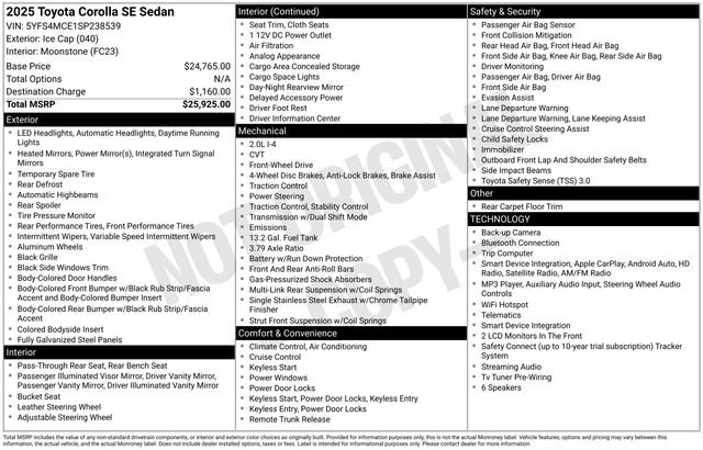 Used 2025 Toyota Corolla SE FWD image 27