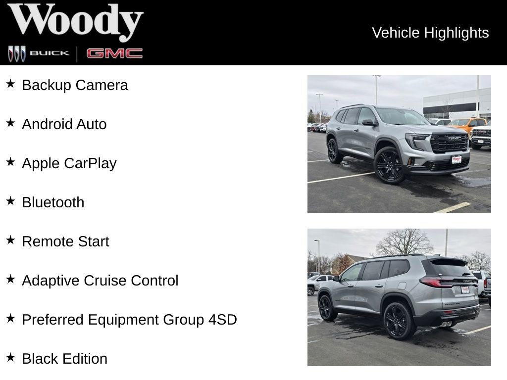 New 2026 GMC Acadia Elevation w/ Black Edition image 3
