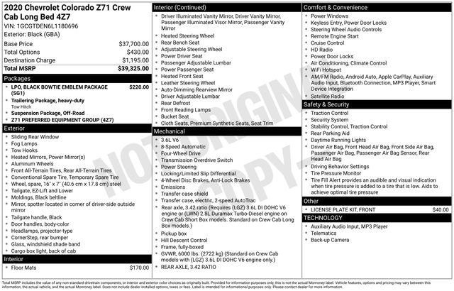 Used 2020 Chevrolet Colorado Z71 image 32