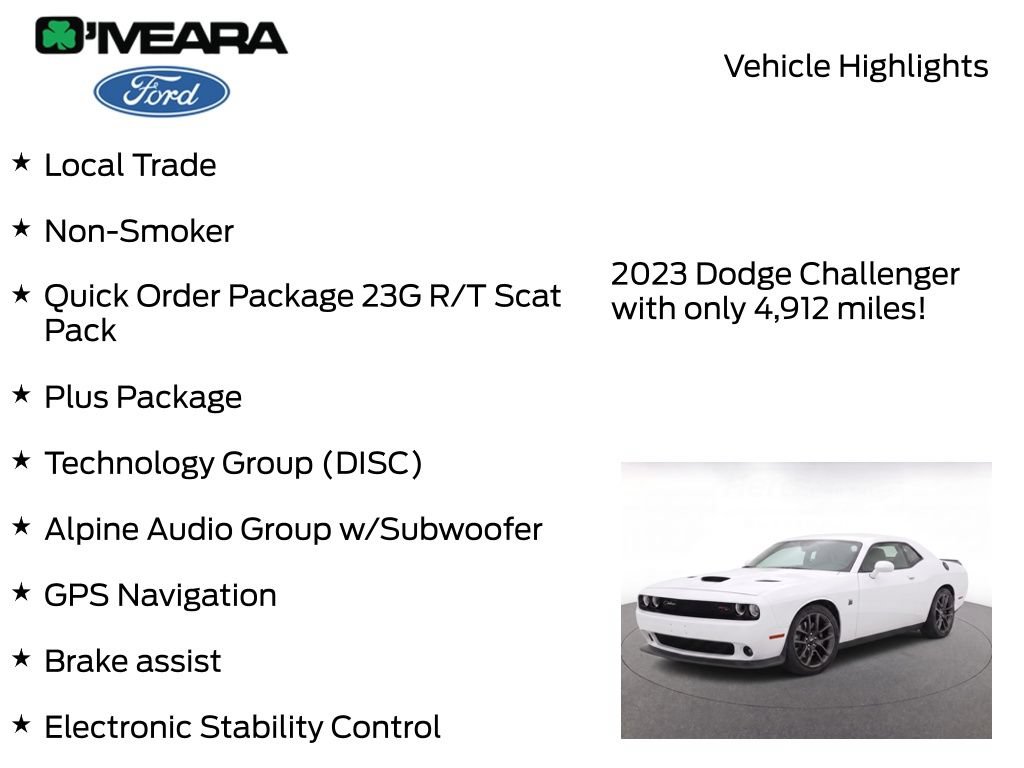Used 2023 Dodge Challenger R/T Scat Pack w/ Plus Package RWD image 8