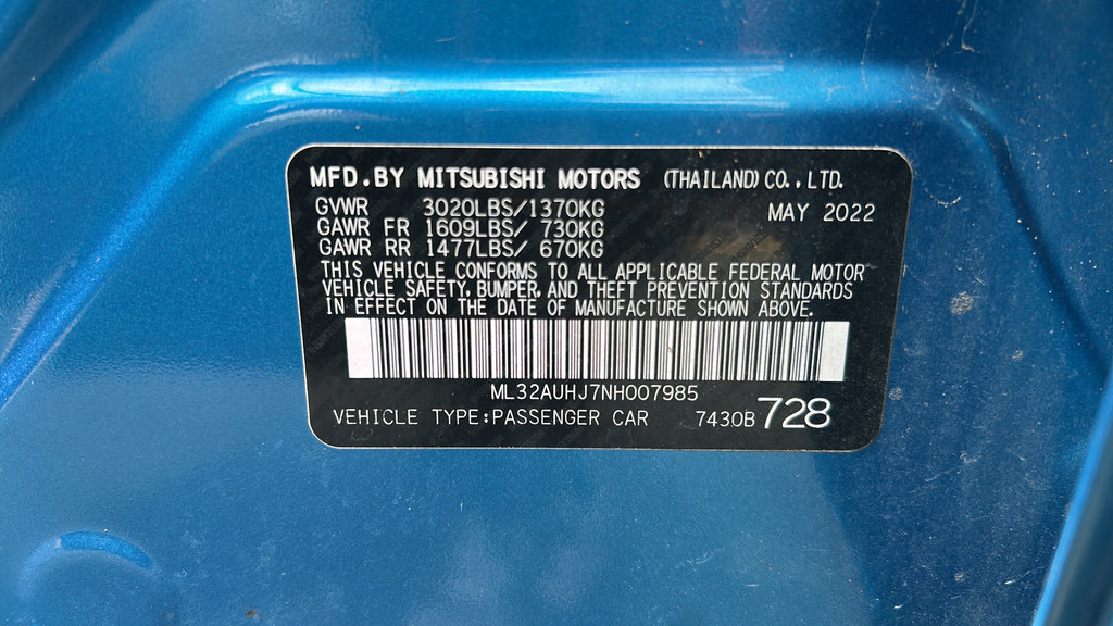 Used 2022 Mitsubishi Mirage ES FWD image 30