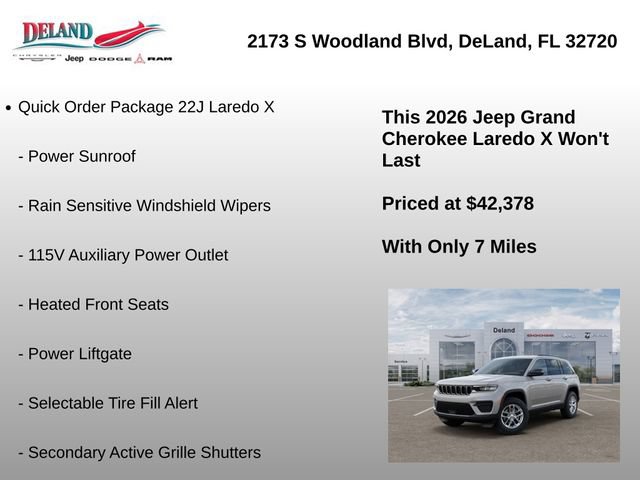 New 2026 Jeep Grand Cherokee Laredo X AWD/4WD image 8