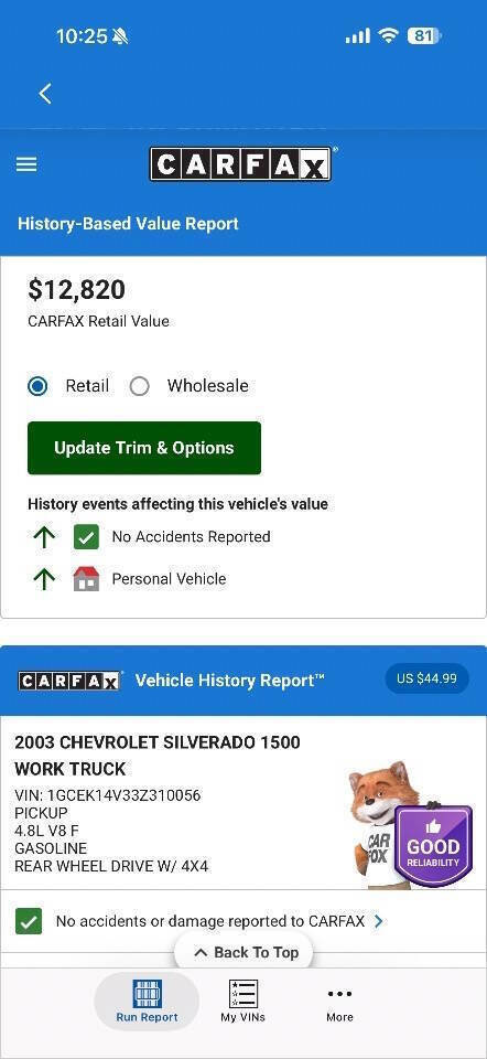 Used 2003 Chevrolet Silverado 1500 LS w/ Suspension Package, Off-Road AWD/4WD image 9