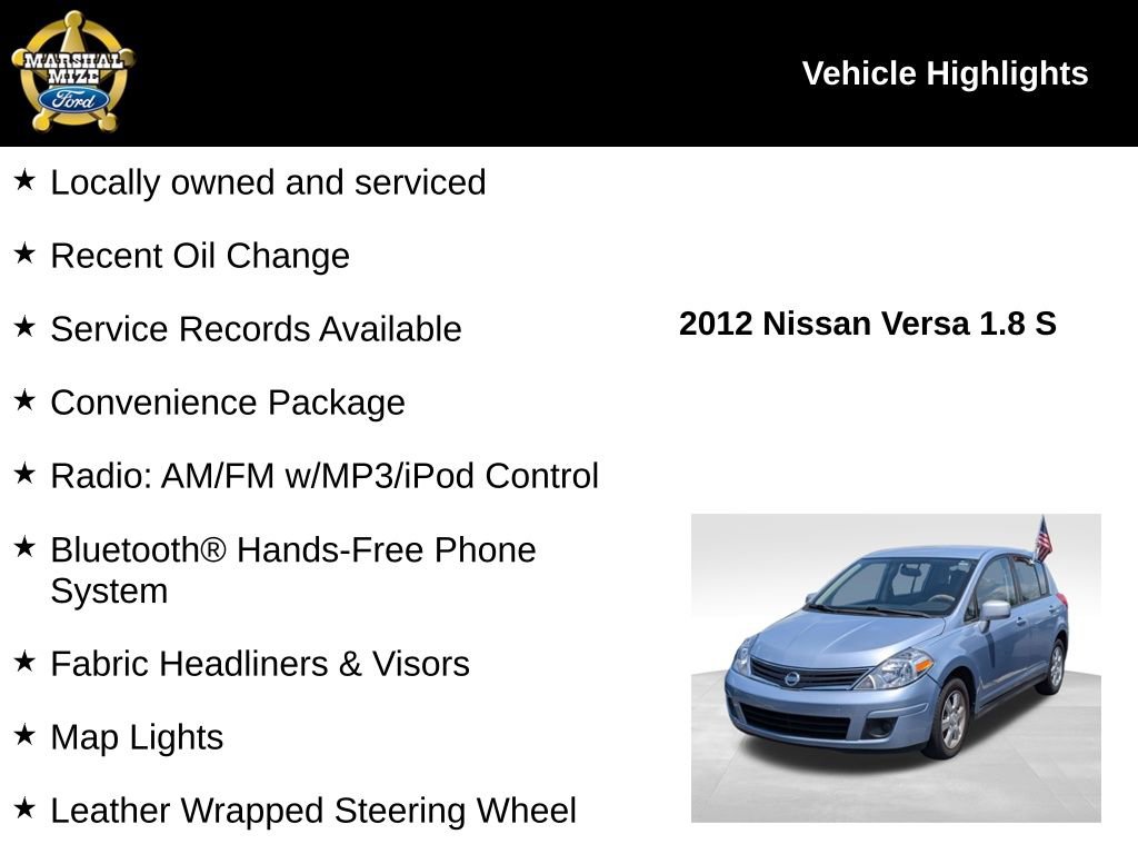 Used 2012 Nissan Versa 1.8 S w/ Special Edition Pkg FWD image 2