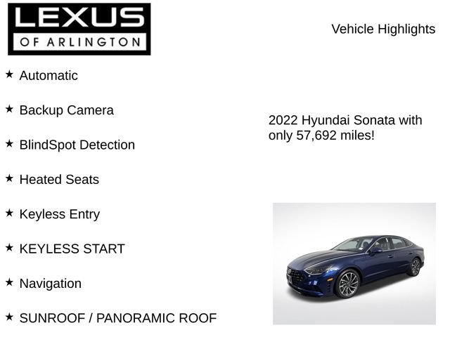 Used 2022 Hyundai Sonata Limited w/ Cargo Package FWD image 7