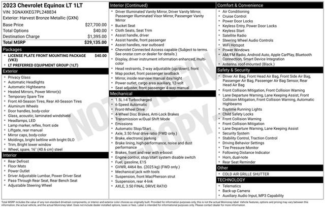 Certified 2023 Chevrolet Equinox LT FWD image 27
