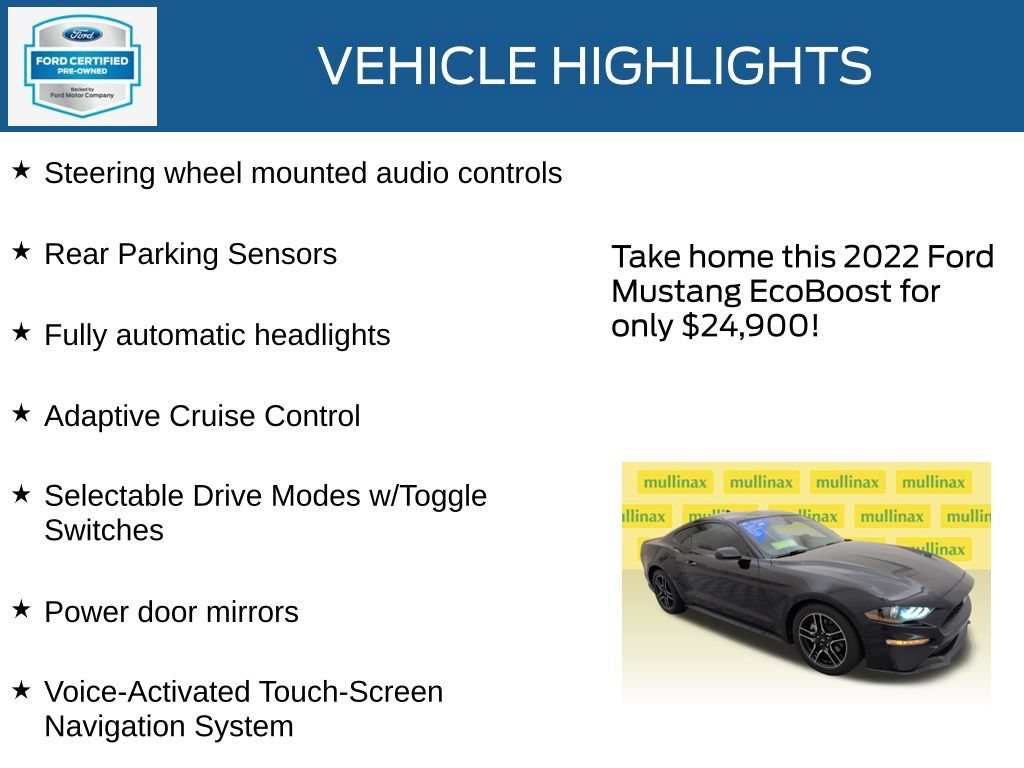 Used 2022 Ford Mustang Coupe w/ Equipment Group 101A RWD image 22