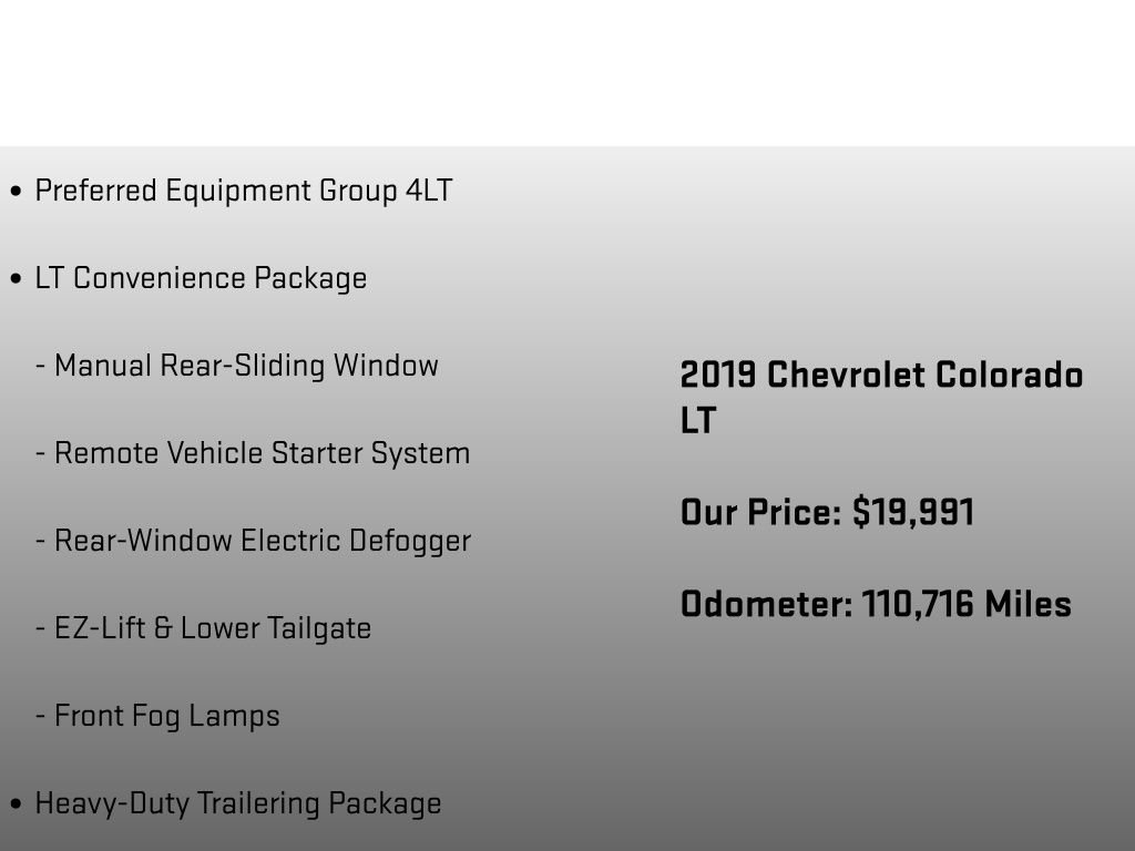 Used 2019 Chevrolet Colorado LT w/ LT Convenience Package AWD/4WD image 6