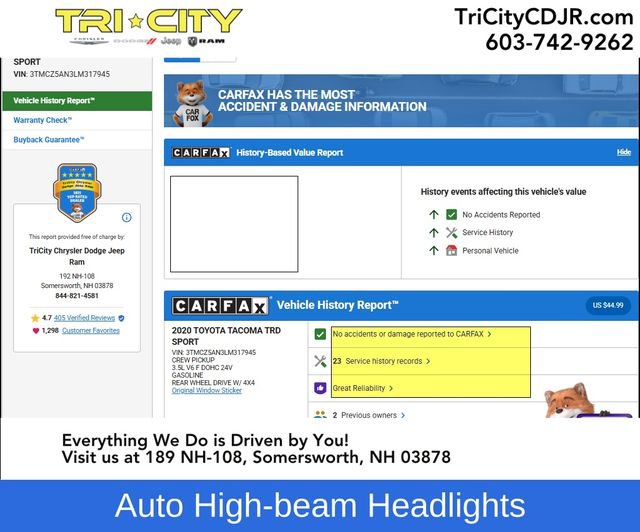 Used 2020 Toyota Tacoma TRD Sport w/ TRD Premium Sport Package image 14