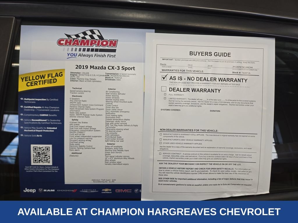 Used 2019 MAZDA CX-3 Sport AWD/4WD image 43