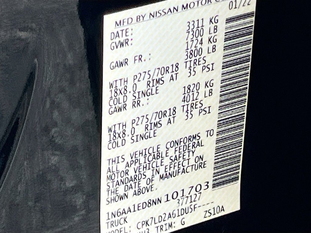 Used 2022 Nissan Titan PRO-4X w/ Pro-4x Convenience Package image 33