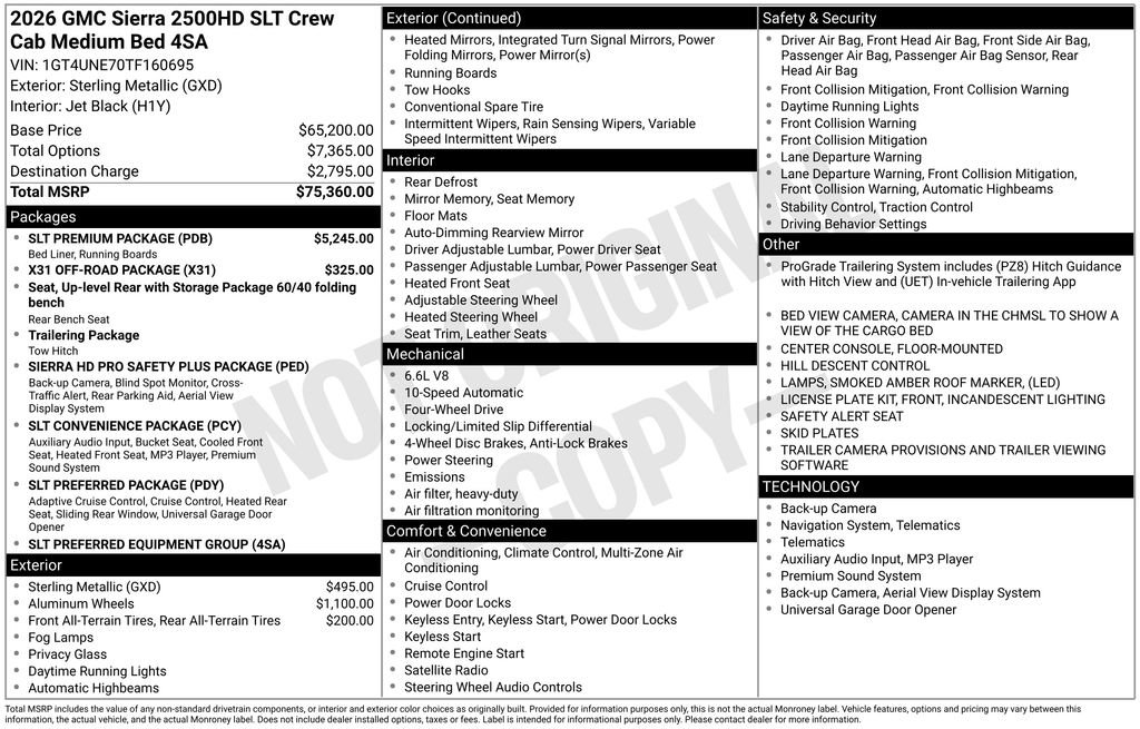 Used 2026 GMC Sierra 2500 SLT w/ SLT Premium Package image 5