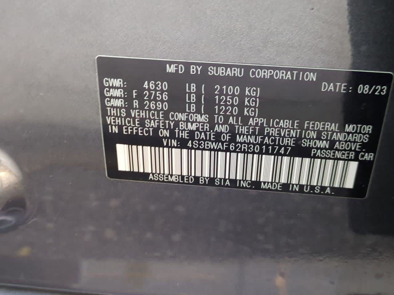 Certified 2024 Subaru Legacy Premium w/ Popular Package #1 AWD/4WD image 36