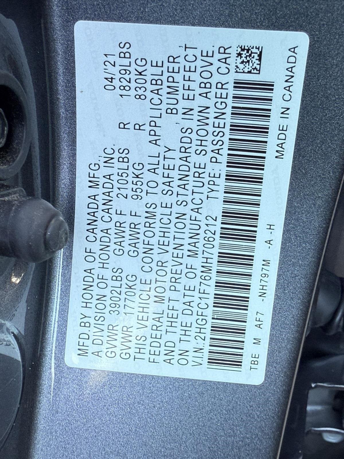 Used 2021 Honda Civic EX-L image 42