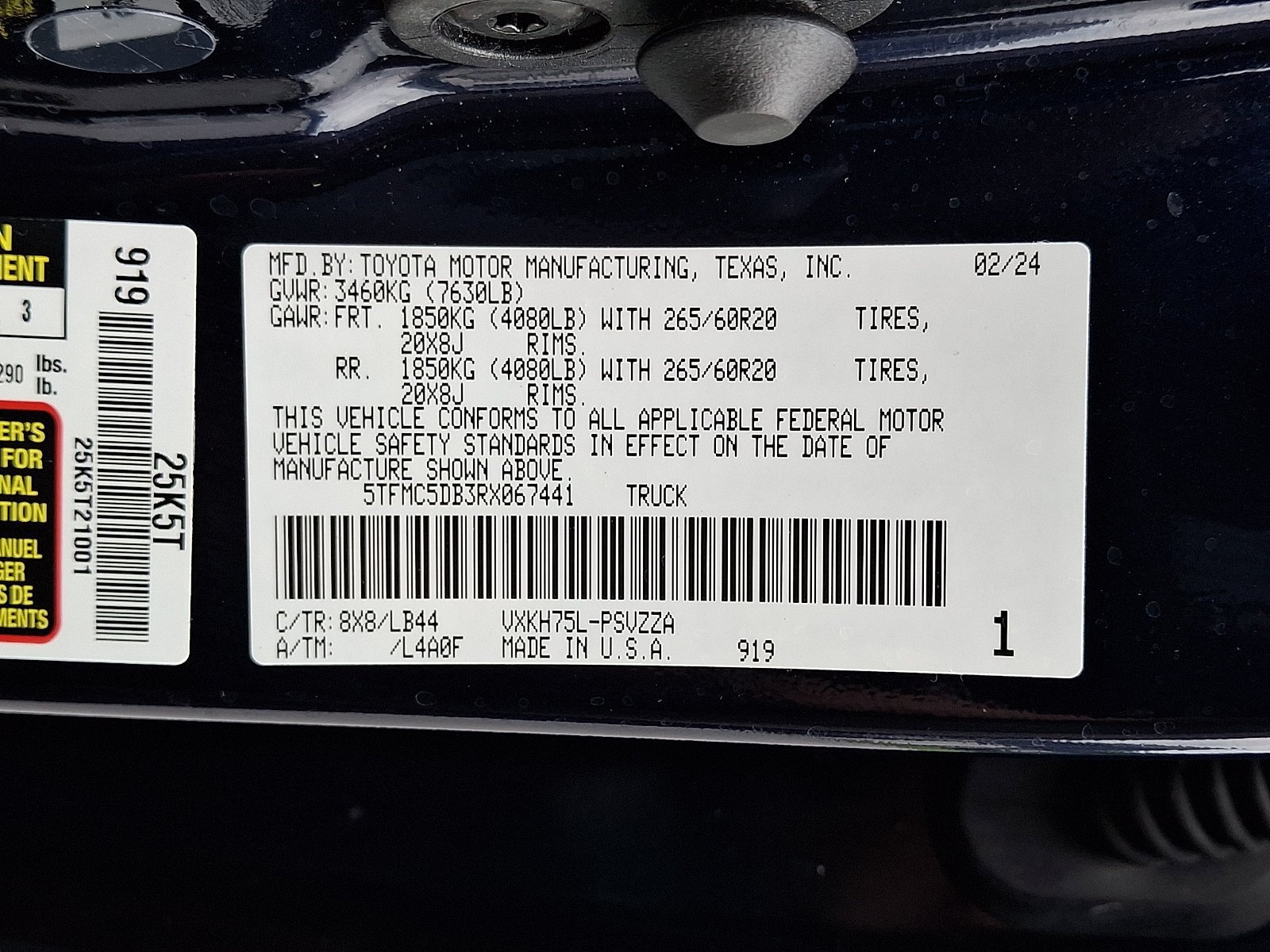 Certified 2024 Toyota Tundra 1794 Edition AWD/4WD image 27
