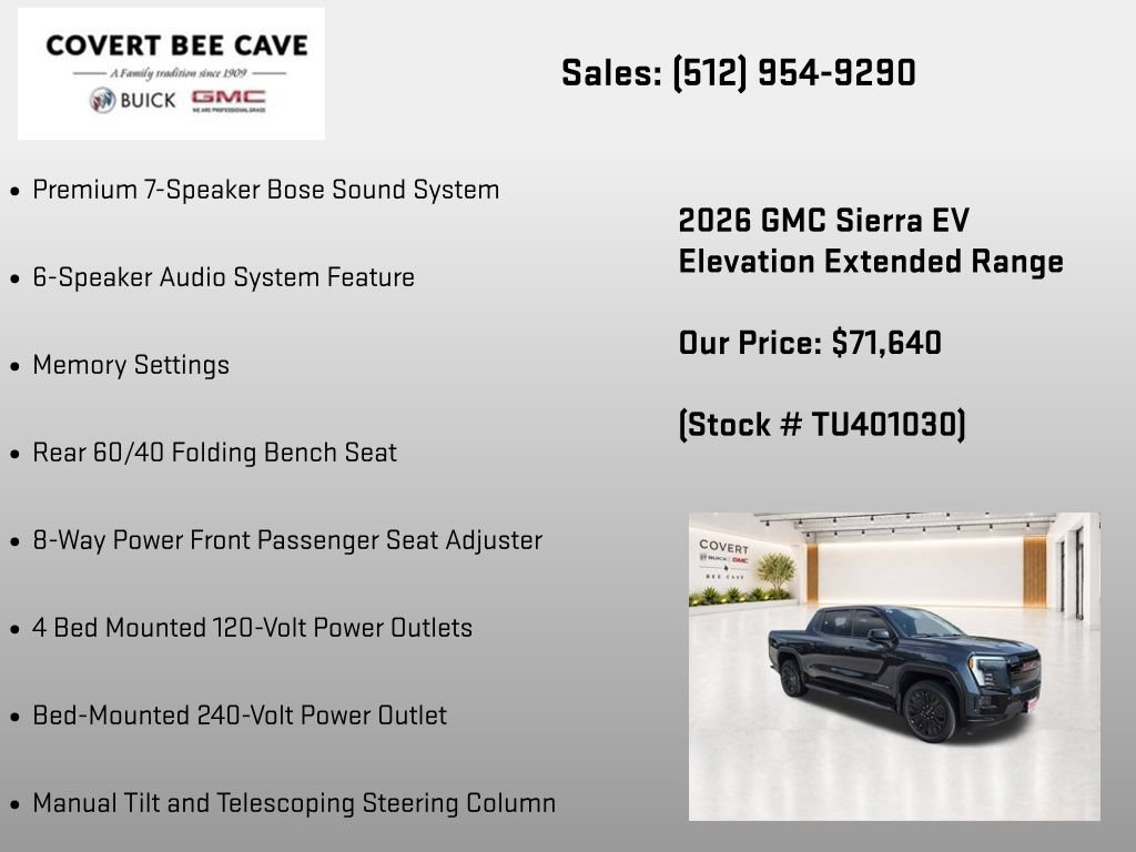 New 2026 GMC Sierra EV Elevation w/ Premium Package AWD/4WD image 32