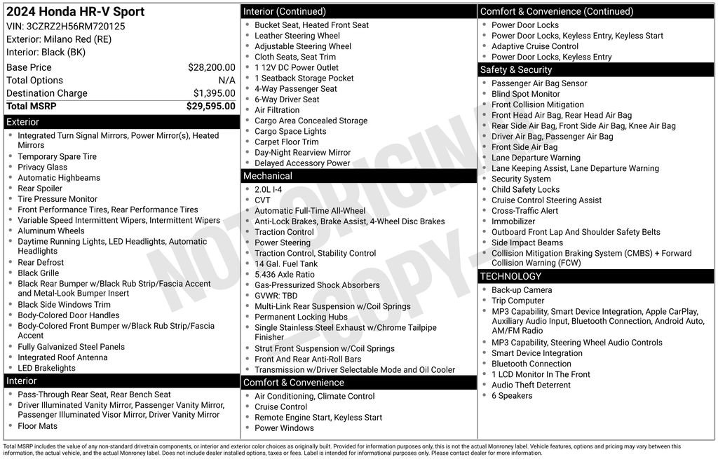 Used 2024 Honda HR-V Sport image 25