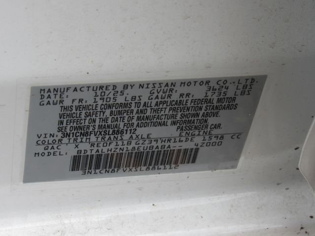 New 2025 Nissan Versa SR w/ Trunk Package image 15
