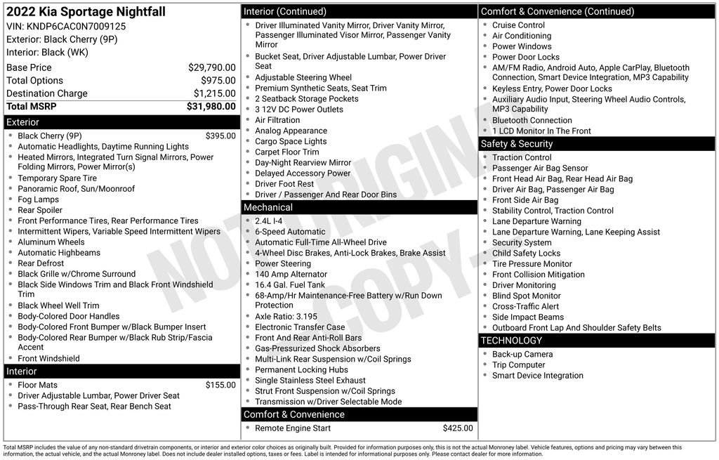 Used 2022 Kia Sportage Nightfall Edition image 3