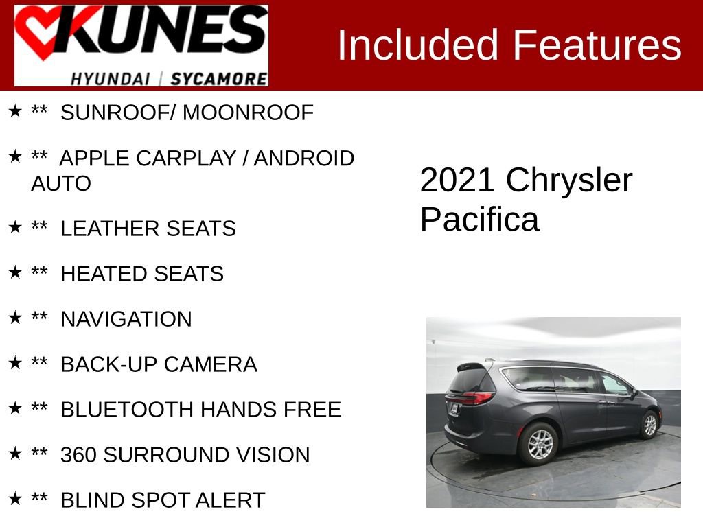 Used 2021 Chrysler Pacifica Touring-L w/ Uconnect Theater Family Group FWD image 2