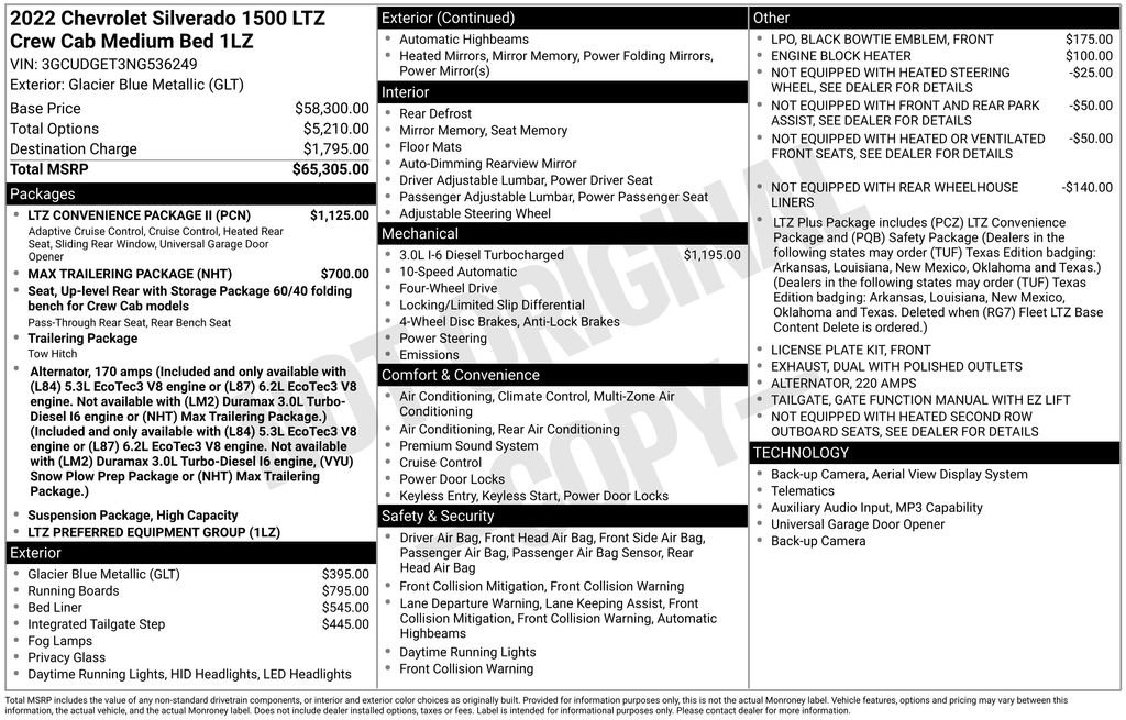 Used 2022 Chevrolet Silverado 1500 LTZ w/ LTZ Convenience Package II AWD/4WD image 8