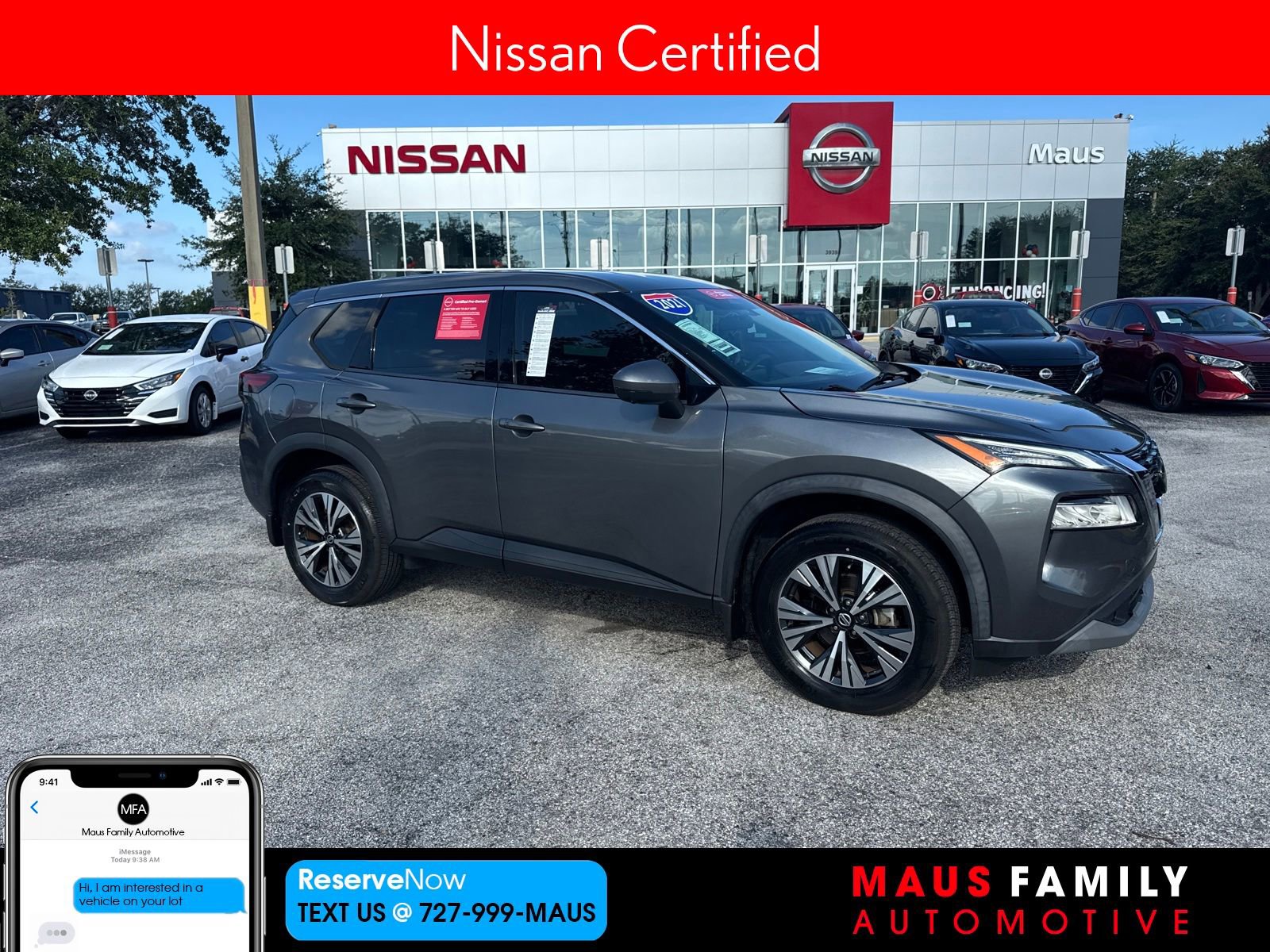 Certified 2021 Nissan Rogue SV