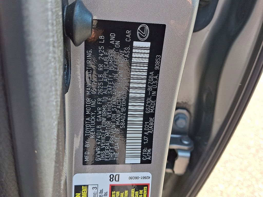 Certified 2021 Lexus ES 350 w/ Premium Package FWD image 29