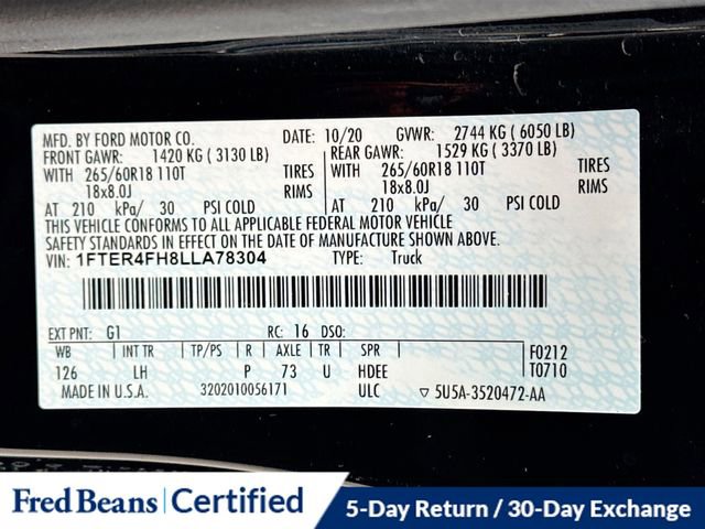 Used 2020 Ford Ranger XLT w/ Equipment Group 302A Luxury image 33