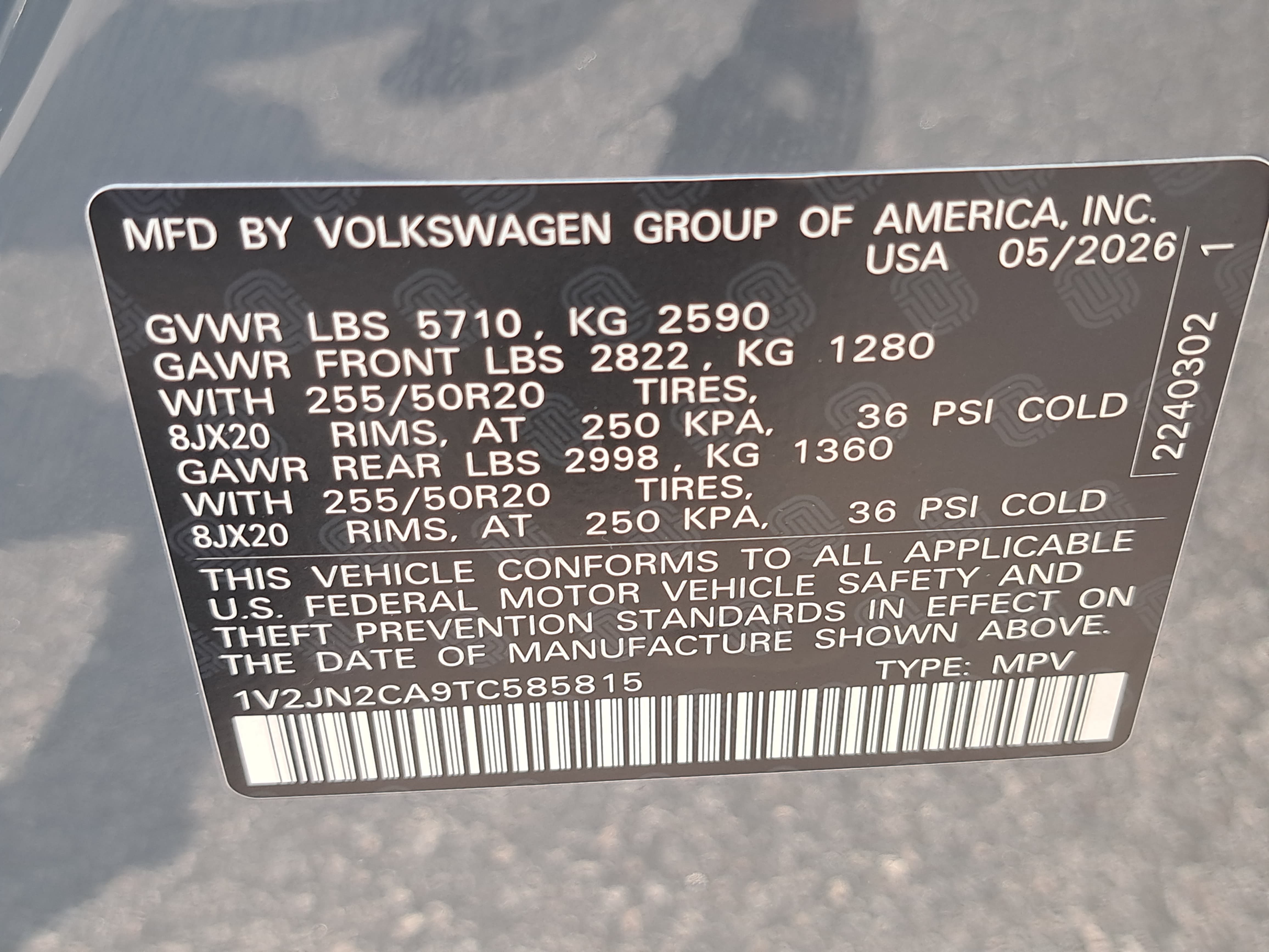 New 2026 Volkswagen Atlas SE FWD image 37