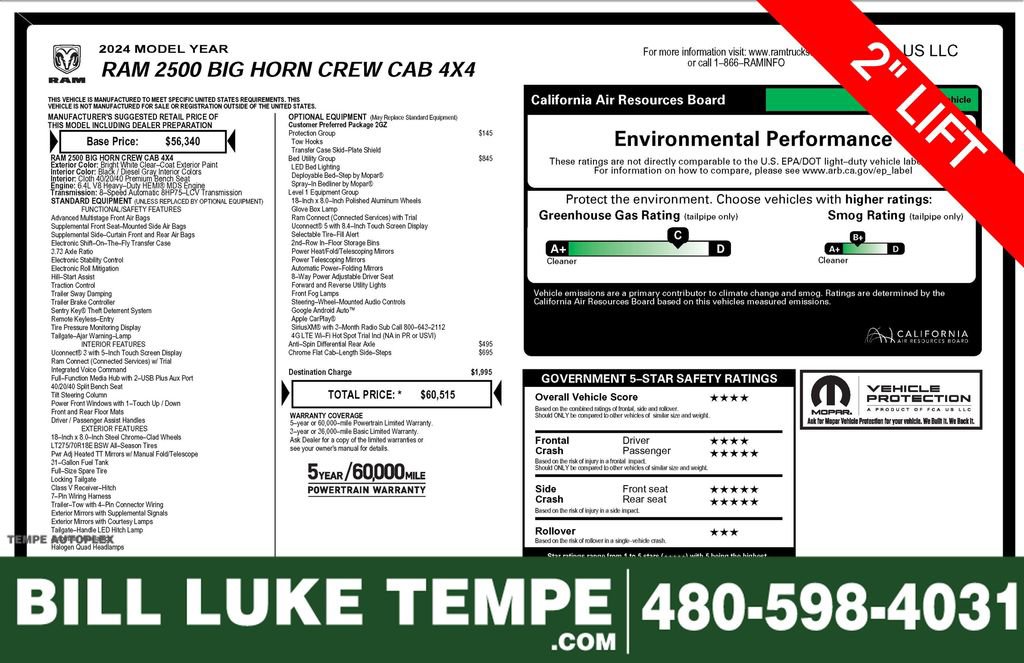 Used 2024 RAM 2500 Big Horn w/ Bed Utility Group