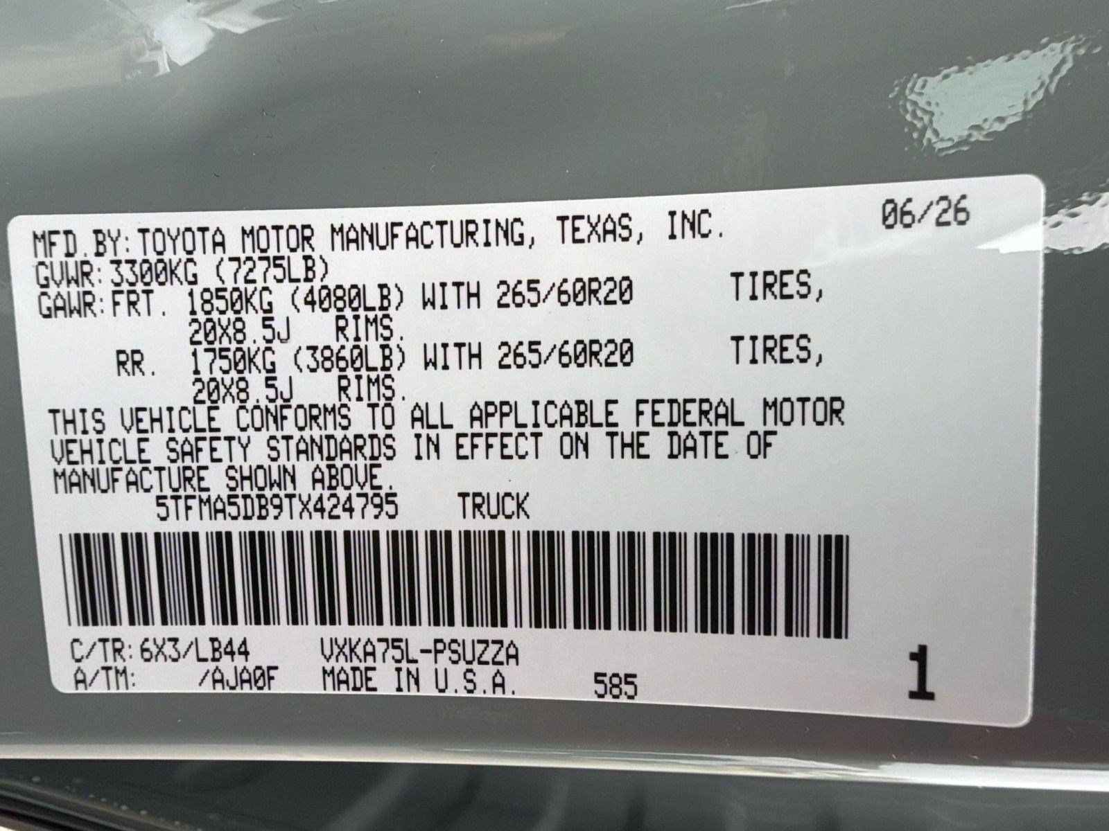 New 2026 Toyota Tundra 1794 Edition w/ TRD Off-Road Package AWD/4WD image 24