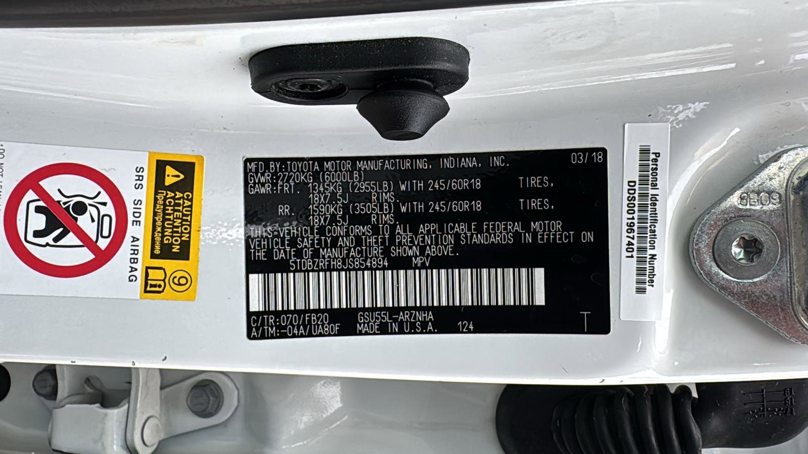 Used 2018 Toyota Highlander LE image 23