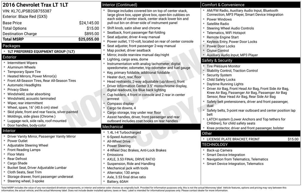 Used 2016 Chevrolet Trax LT image 19