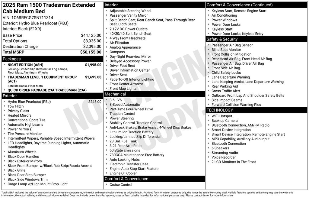 Used 2025 RAM 1500 Tradesman w/ Night Edition AWD/4WD image 38